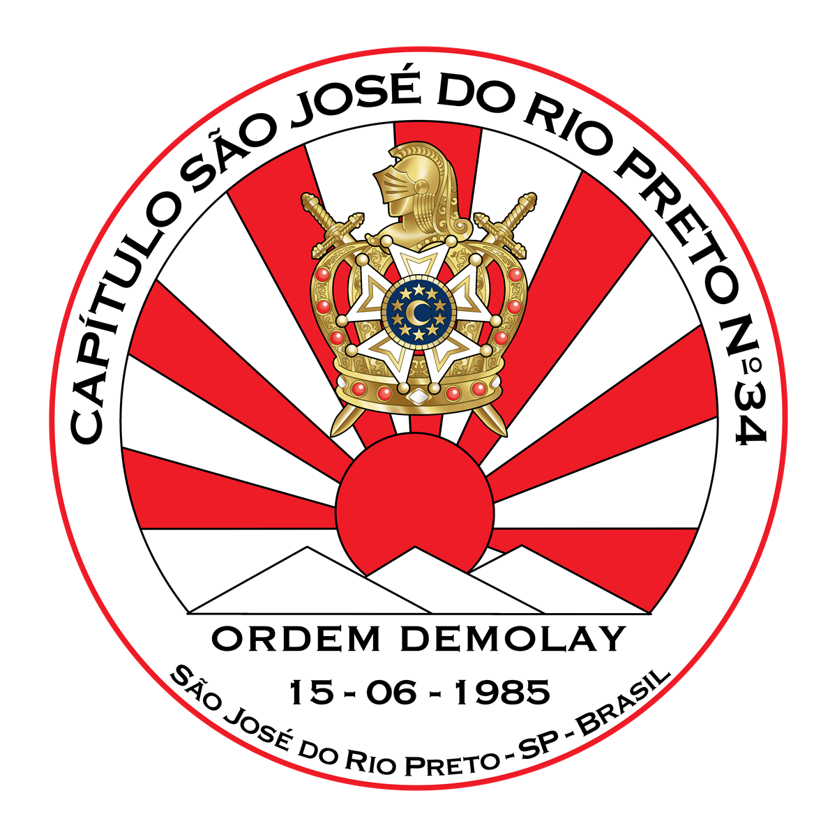 Brasão do Capítulo DeMolay São José do Rio Preto Nº34